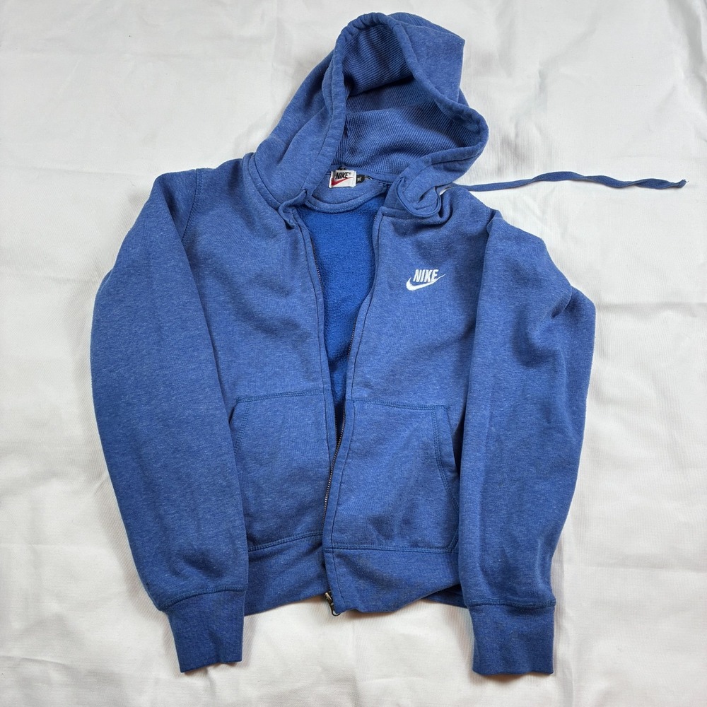 Nike Blue Hoodie VTG 80s Tag Size Small FLAW